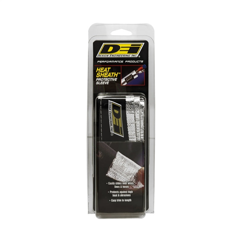 DEI Heat Sheath 3/4in x 3ft - Aluminized Sleeving - Sewn Edge