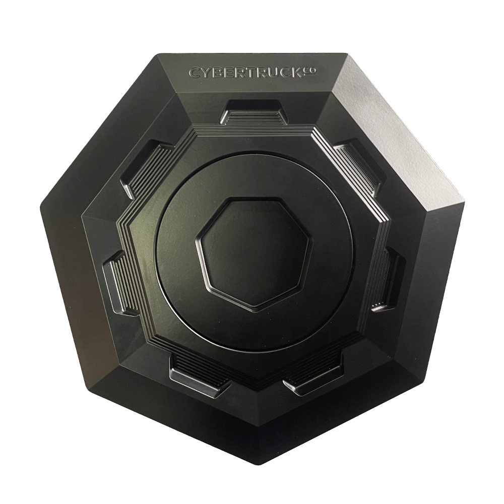 TESLA Cybertruck 24+ Matte Black Billet Aluminum Locking Center cap set of 4pcs + tool