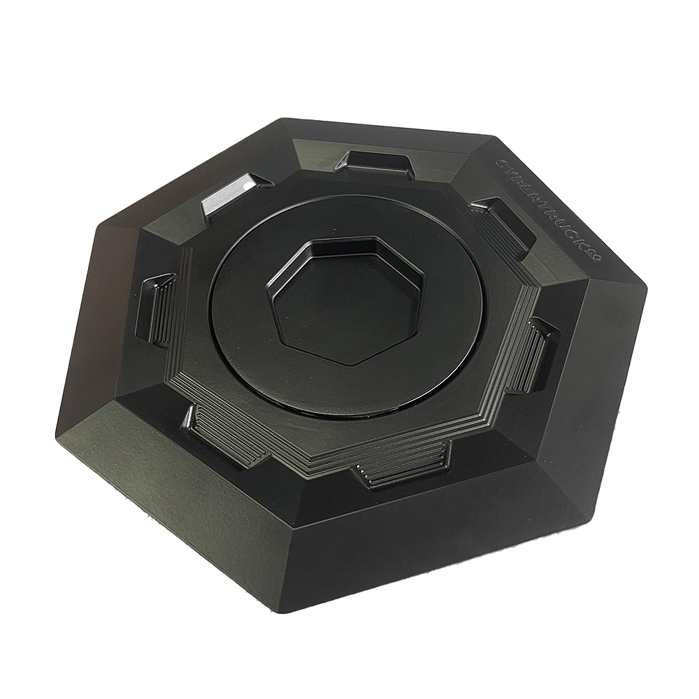 TESLA Cybertruck 24+ Matte Black Billet Aluminum Locking Center cap set of 4pcs + tool