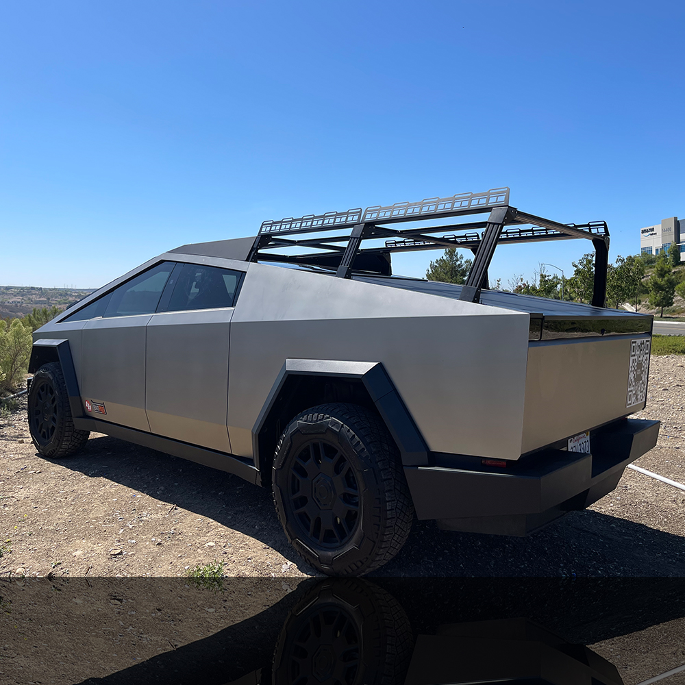 TESLA Cybertruck 24+ CONTRACTOR Rack w/ Top Edges and front Panel - Matte Black