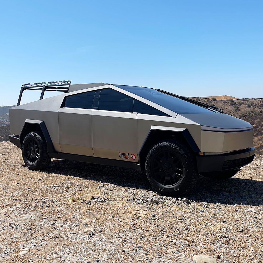 TESLA Cybertruck 24+ CONTRACTOR Rack w/ Top Edges and front Panel - Matte Black