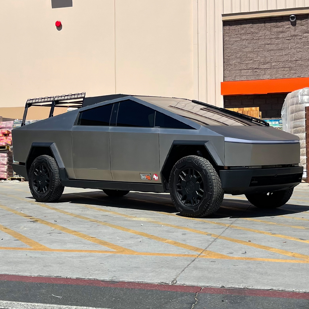 TESLA Cybertruck 24+ CONTRACTOR Rack w/ Top Edges and front Panel - Matte Black