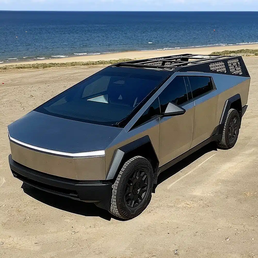 TESLA Cybertruck 24+ MOLLE Rack - Stainless Steel & Aluminum Matte Black