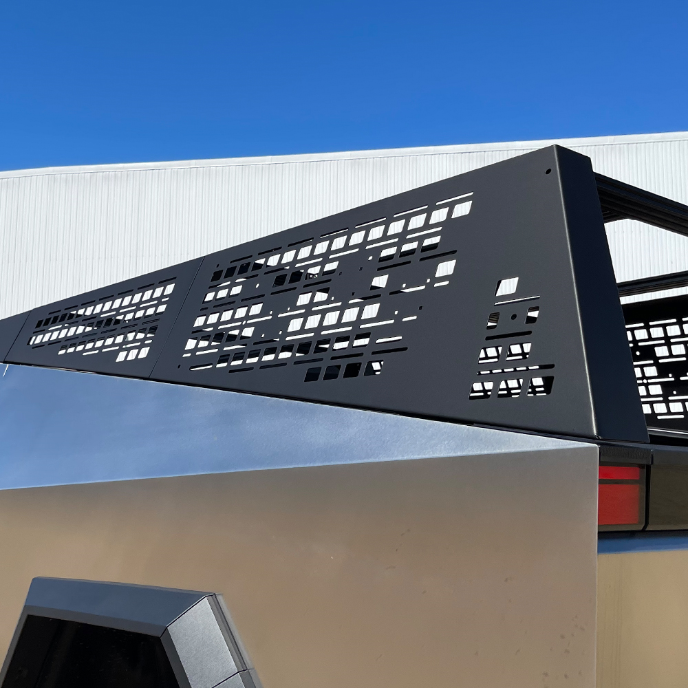 TESLA Cybertruck 24+ MOLLE Rack - Stainless Steel & Aluminum Matte Black