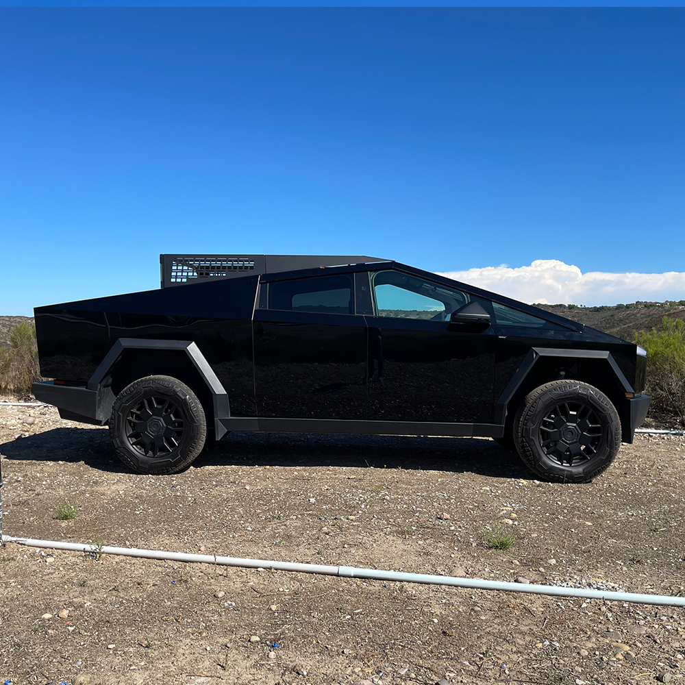 TESLA Cybertruck 24+ MOTO Rack - Stainless Steel & Aluminum Matte Black