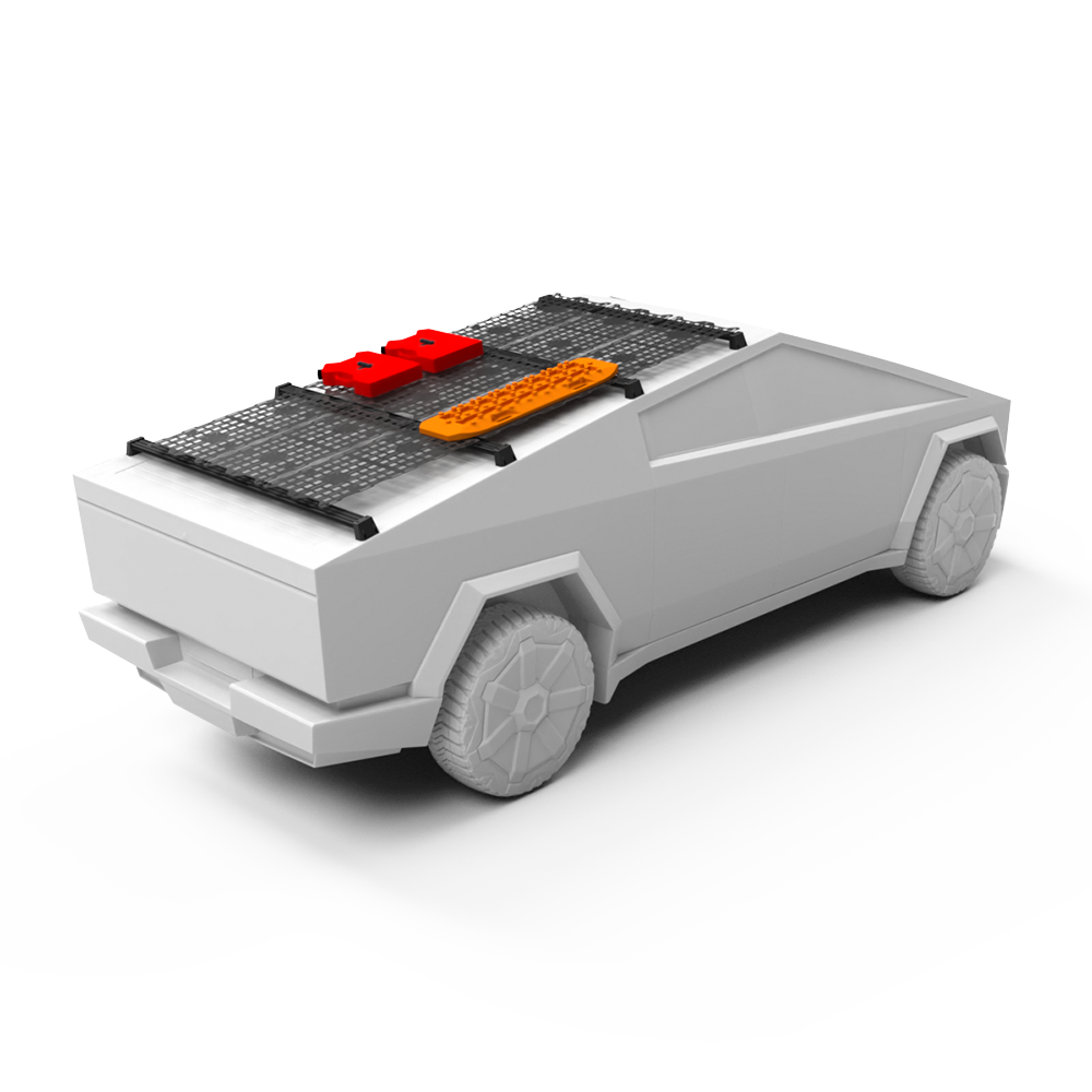 Tesla Cybertruck 24+ Folded MOLLE Mounting plate set for Sport Rack set of 3pcs