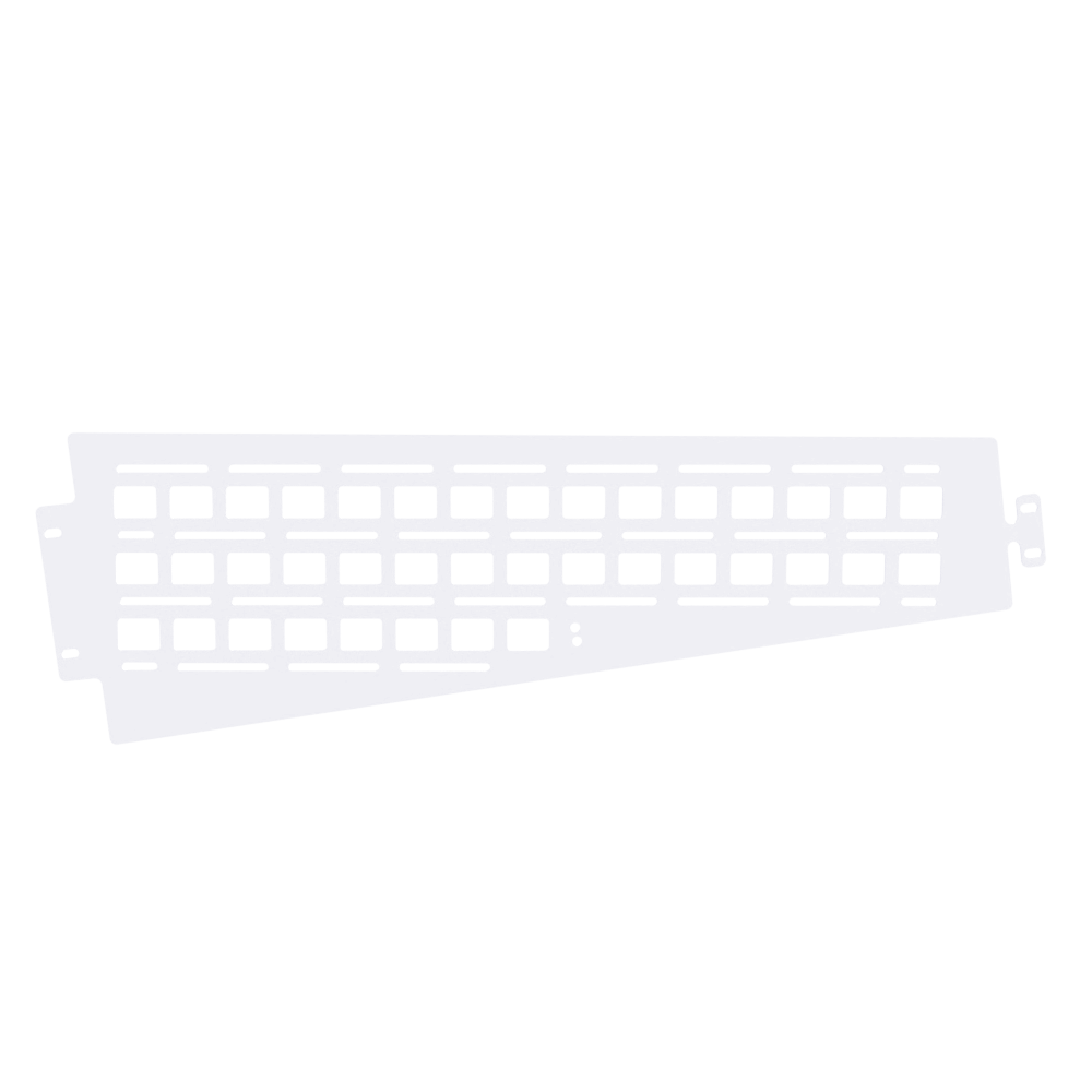TESLA Cybertruck 24+ Modular Utility Roof Rack - Inside MOLLE Panel (1pc) Gloss White Powdercoat - MIDDLE