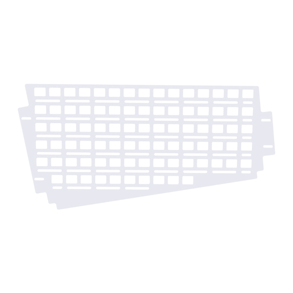 TESLA Cybertruck 24+ Modular Utility Roof Rack - Inside MOLLE Panel (1pc) Gloss White Powdercoat - REAR