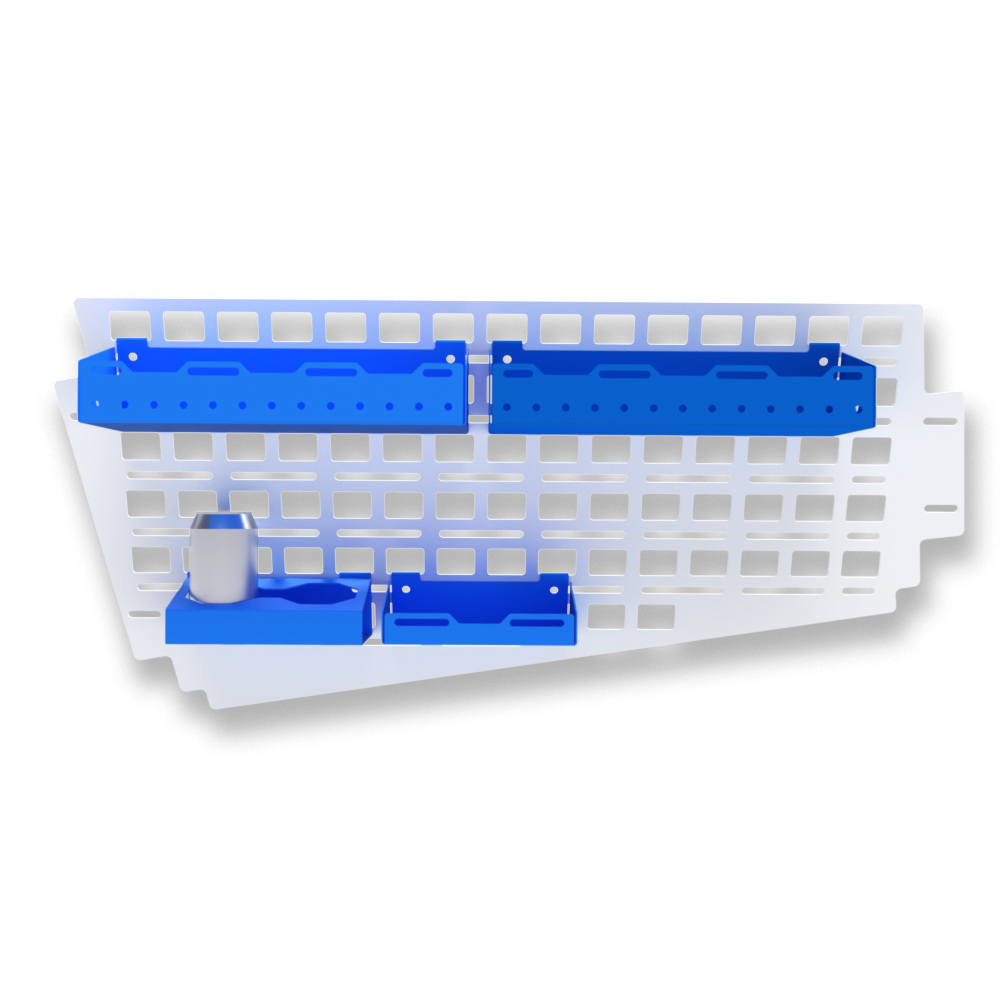 TESLA Cybertruck 24+ Modular Utility Roof Rack - Inside MOLLE Panel (1pc) Gloss White Powdercoat - REAR