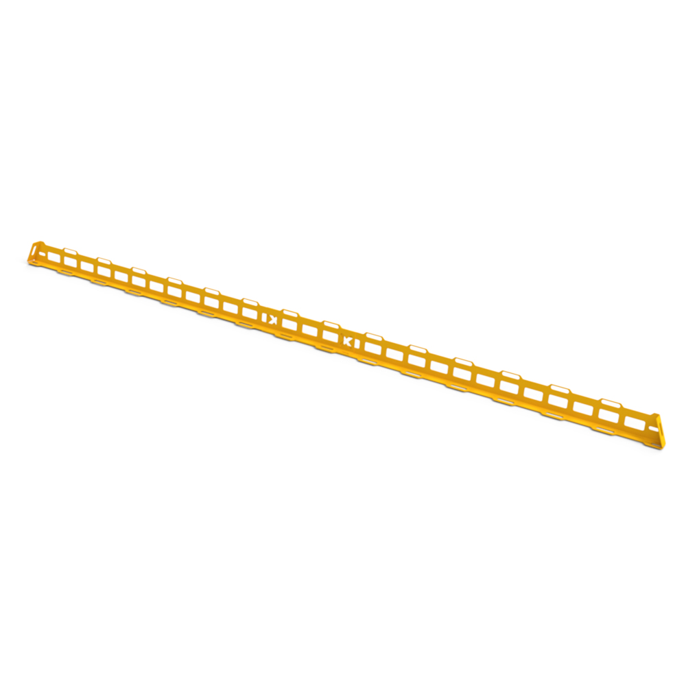 TESLA Cybertruck 24+ Modular Utility Roof Rack - Adjustable Bungie Bar (2pc set) Stainless Steel, Gloss Safety Yellow