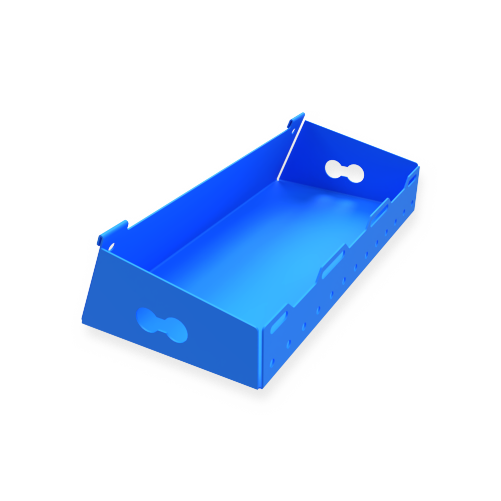 TESLA Cybertruck 24+ Modular Utility Roof Rack - Stainless Steel, Gloss Bright Blue - MEDIUM TRAY