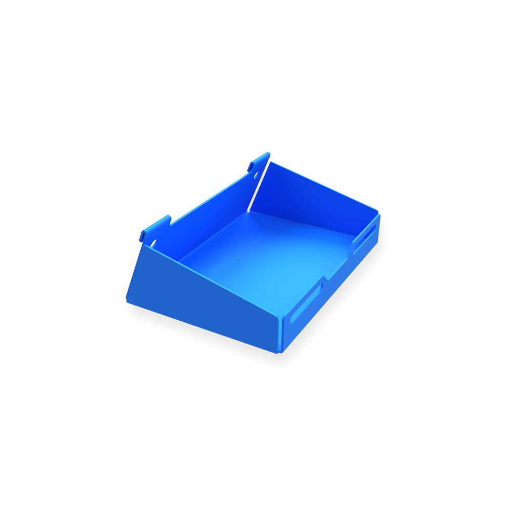 TESLA Cybertruck 24+ Modular Utility Roof Rack - Stainless Steel, Gloss Bright Blue - SMALL TRAY