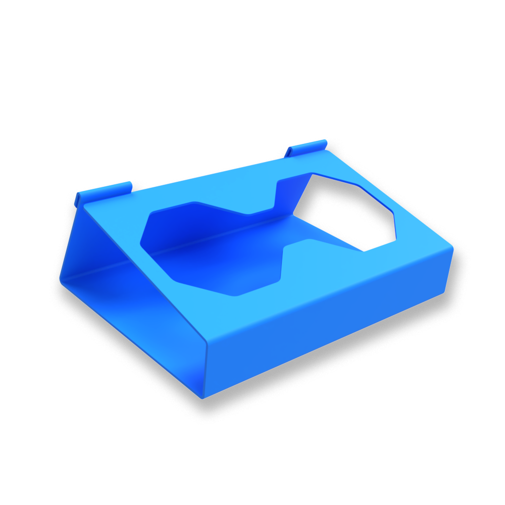 TESLA Cybertruck 24+ Modular Utility Roof Rack - Stainless Steel, Gloss Bright Blue - DOUBLE CUP HOLDER