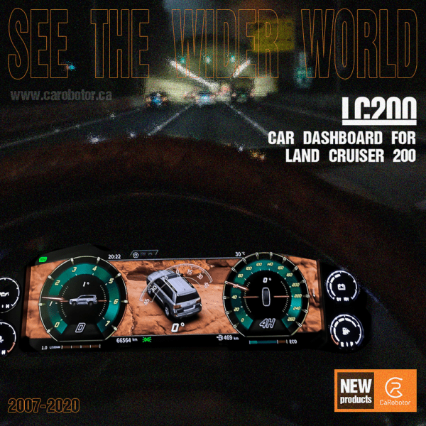 CaRobotor LC200 digital dashboard (TOYOTA LC200 digital dashboard 2008-2024)