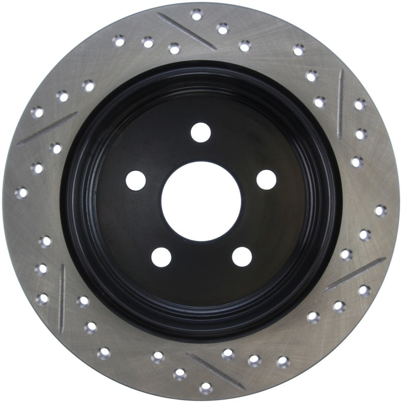 StopTech 03-09 Chrysler PT Cruiser Tur / 03-05 Dodge Neon SRT-4 Rear Right Slotted & Drilled Rotor