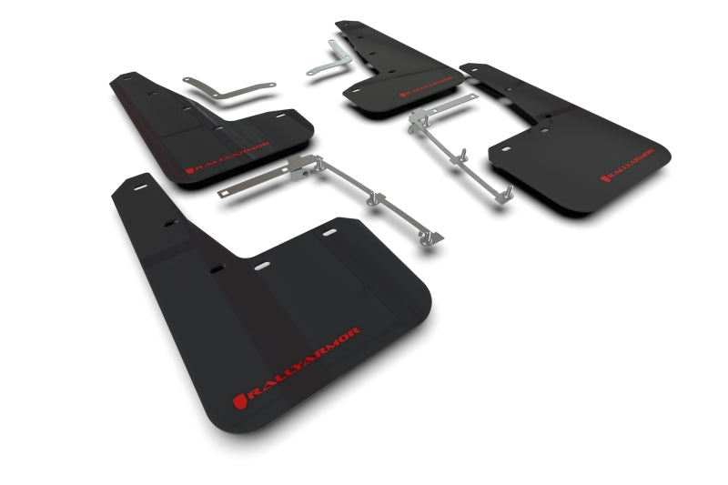 Rally Armor 20-25 Toyota GR Yaris Black Mud Flap w/Red Logo