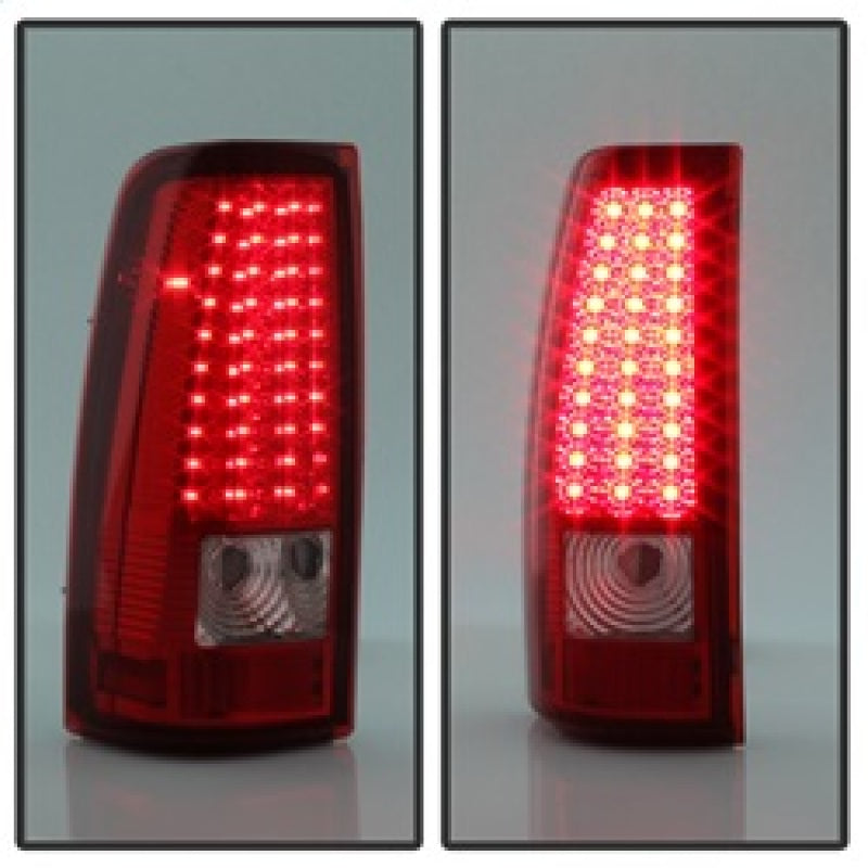 xTune Chevy Silverado 1500/2500/3500 03-06 LED Tail Lights Red Clear ALT-ON-CS03-LED-RC