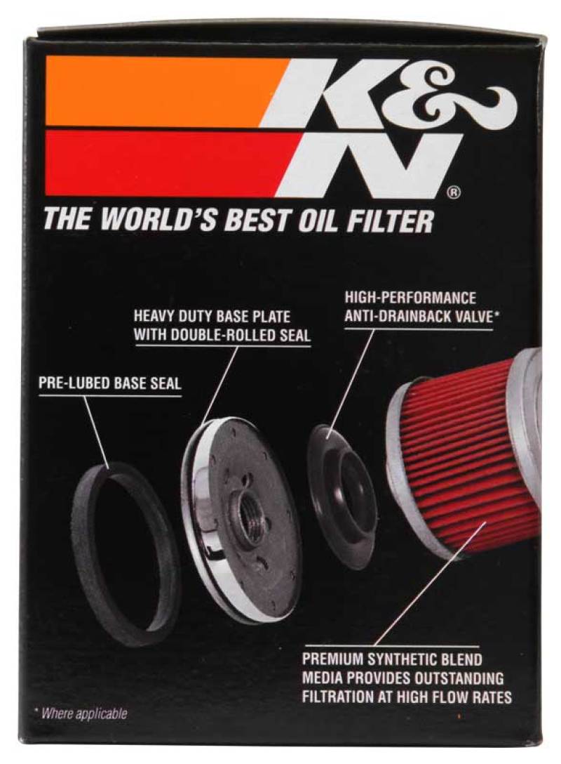K&N Harley-Davidson / Buell 3in OD x 4.063in H Chrome Oil Filter