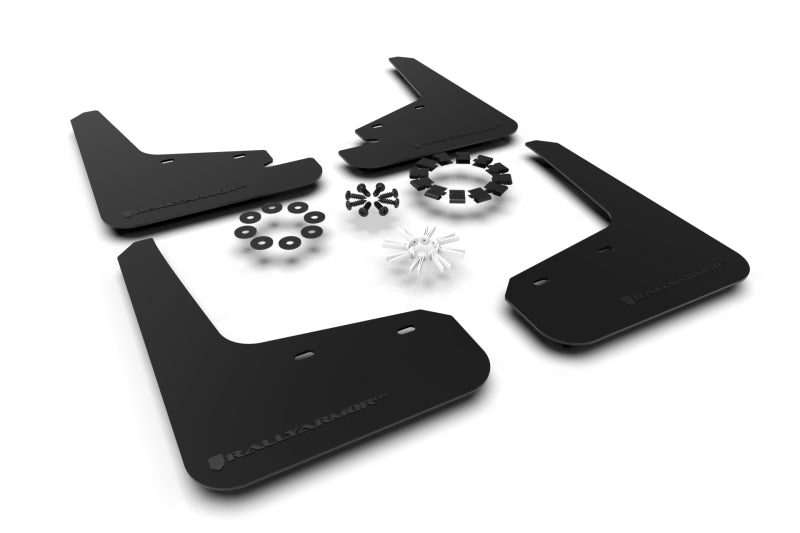 Rally Armor 20-26 Tesla Model Y, Juniper Y Black Mud Flap - Metallic Black Logo