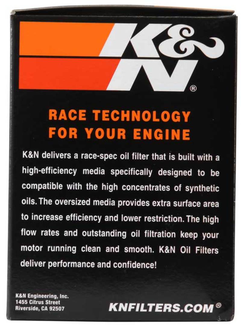 K&N Harley-Davidson / Buell 3in OD x 4.063in H Black Oil Filter
