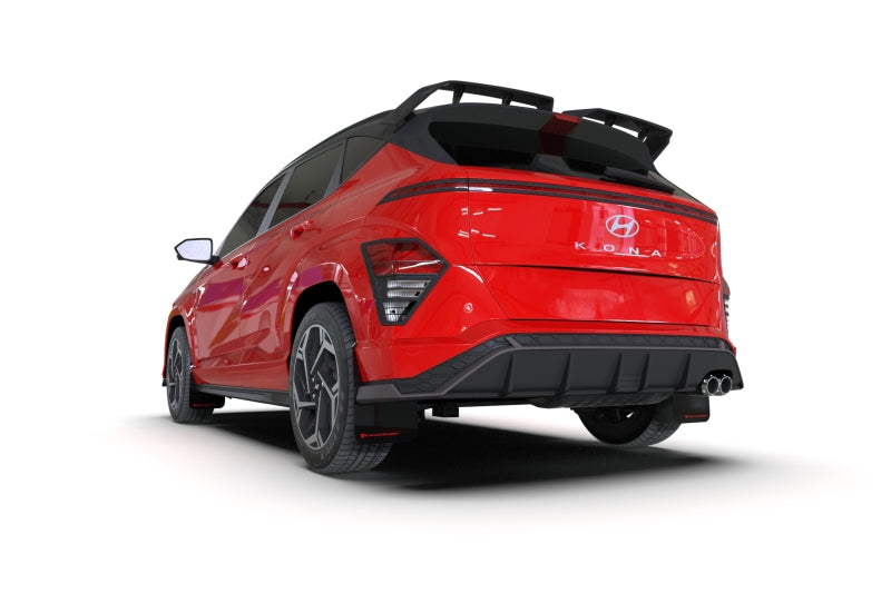 Rally Armor 24-25 Hyundai Kona N Line Black UR Mud Flap - Red Logo