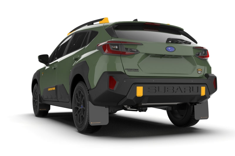 Rally Armor 24-25 Subaru Crosstrek (Wilderness Only) Black UR Mud Flap W/White Logo No Drilling Req