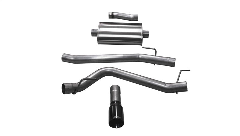 Corsa 20-25 Jeep Gladiator JT 3.6L Single Side Exit Cat-Back Exhaust System w/ Single 4in Black Tip