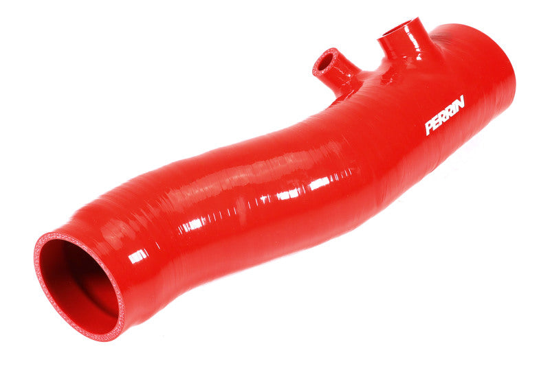 PERRIN 22-24 Subaru WRX / 20-25 LGT & OBXT Turbo Inlet Hose w/Turbo Adapter Flange (Long) - Red