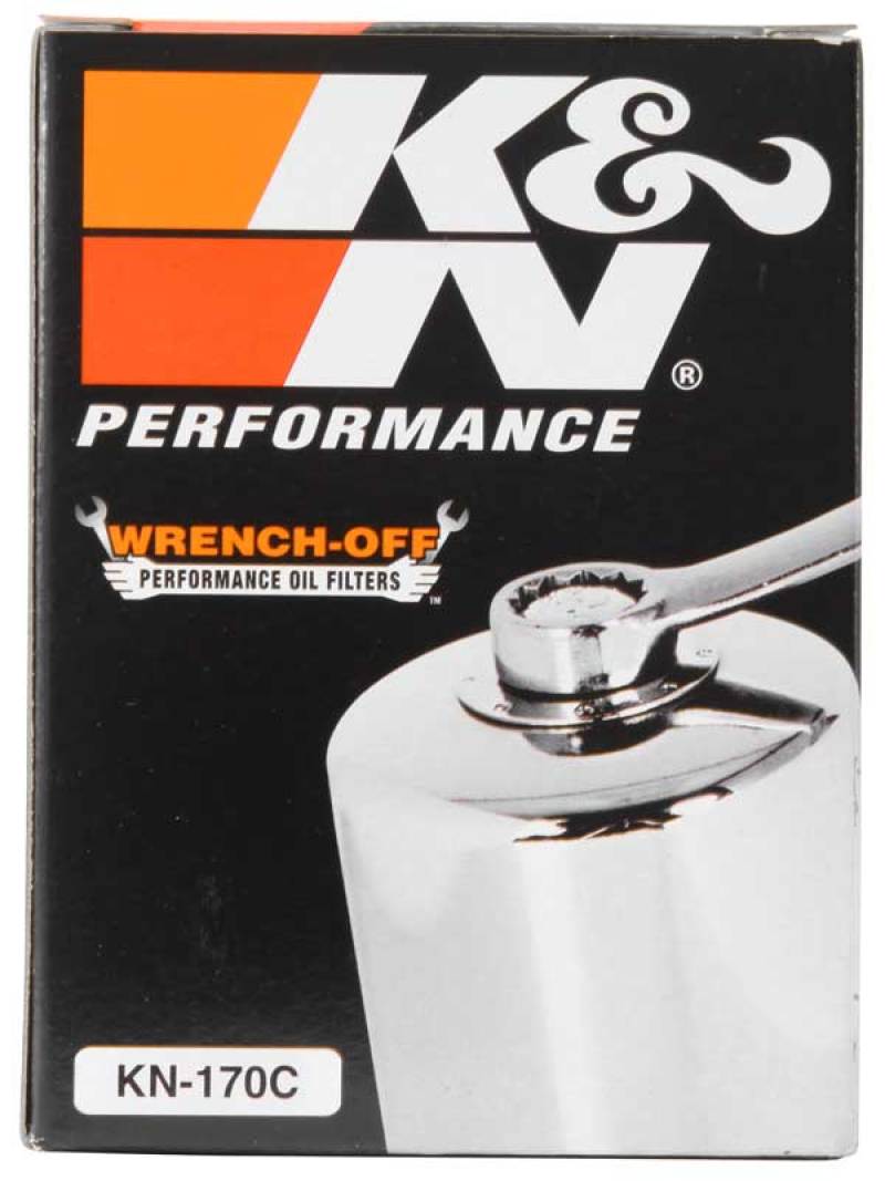 K&N Harley-Davidson 3in OD x 4.063in H Chrome Oil Filter