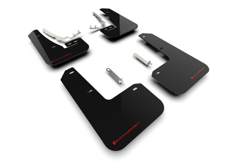 Rally Armor 22-25 VW MK8 Golf GTI/R Black UR Mud Flap w/Red Logo