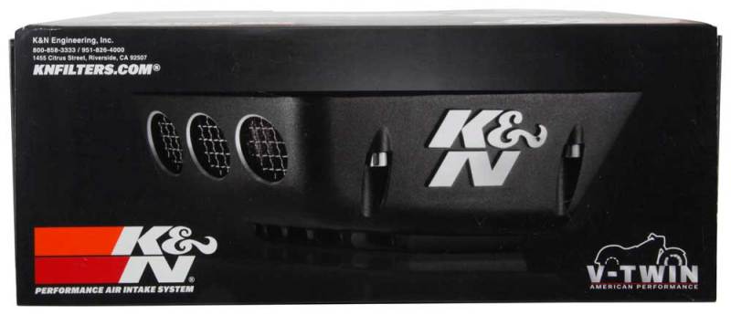 K&N Street Metal Intake System for 01-16 Harley-Davidson Softail/Dyna - Shaker Black