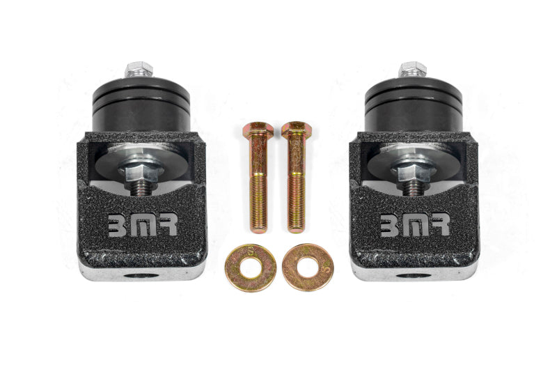 BMR Chevy SS and Pontiac G8 Motor Mount Kit (Solid Bushings) Black Hammertone