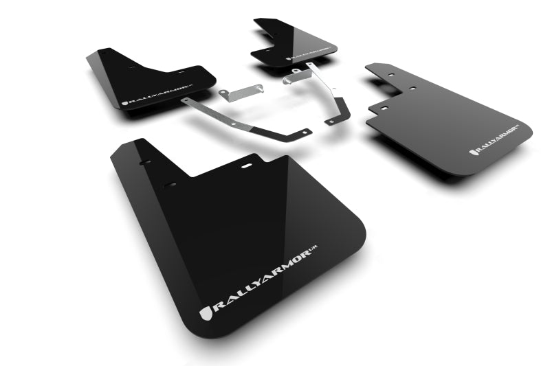 Rally Armor 24-25 Subaru Crosstrek (Wilderness Only) Black UR Mud Flap W/White Logo No Drilling Req