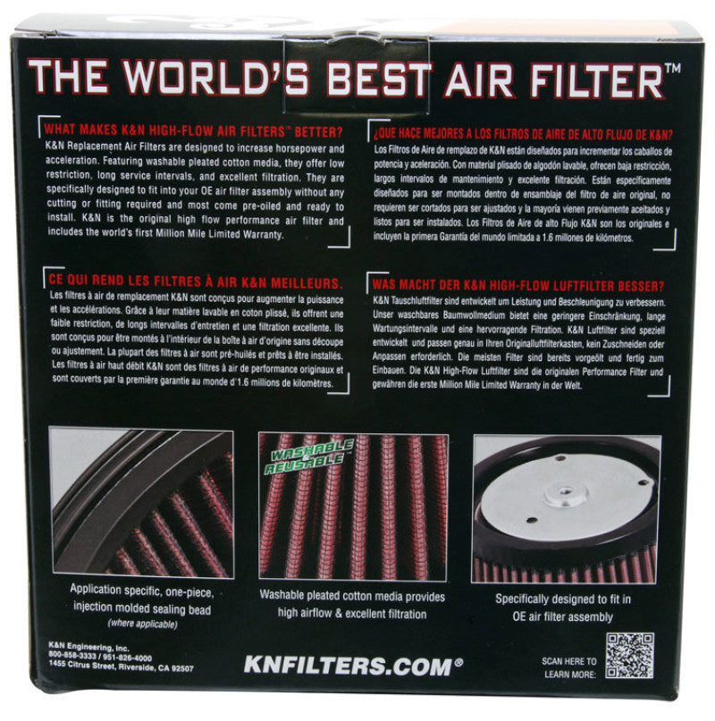 K&N 75-78 Harley-Davidson 1000/1200CC Drop In Replacement Air Filter
